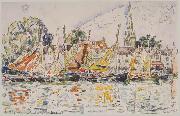 Paul Signac Fishing Boats oil painting artist